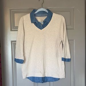 3/4 sleeve sweater.